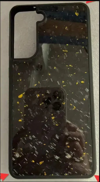 Samsung Galaxy phone case in Forged Red, Gold, Purple, Blue, 3K Twill and Forged Grain finishes for S20 S21 S23 FE models