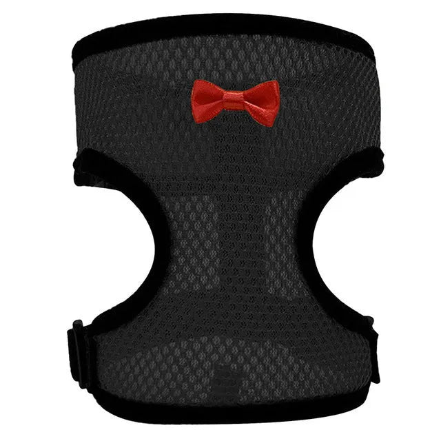 Adjustable poultry vest harness with matching collar and bow for ducks and chickens in multiple sizes and colours