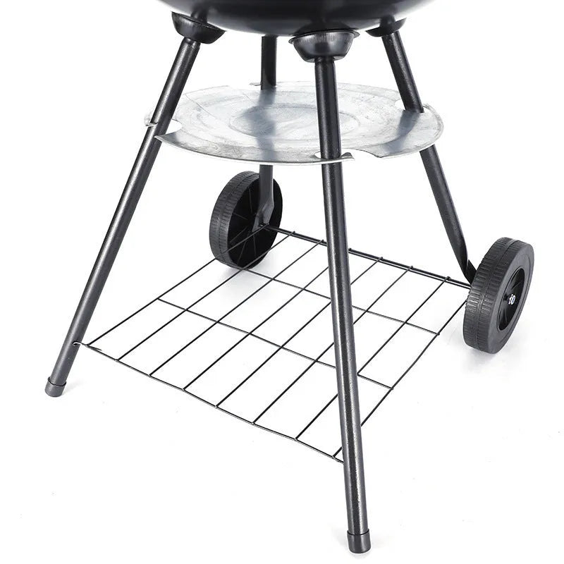 Portable 14-inch iron apple stove barbecue oven with grill for outdoor cooking