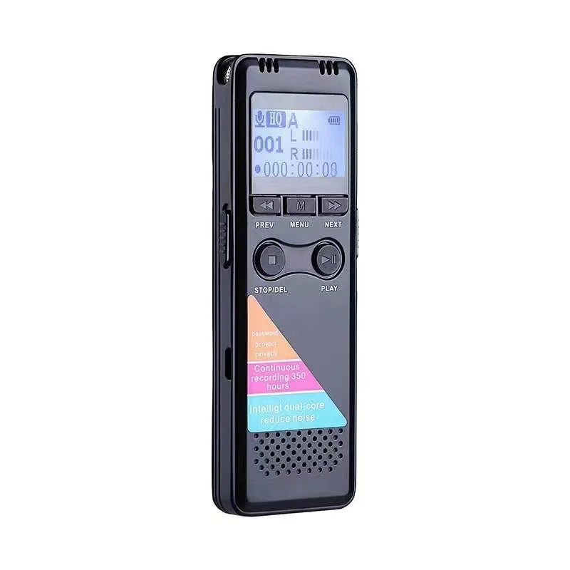 Black 32GB HD noise reduction digital recording pen with MP3 player function, zinc alloy shell
