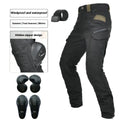 Motorcycle cycling pants in PK-16 green or black with waterproof windproof protection and drop-resistant safety features