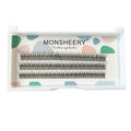 Black V-shaped fairy fishtail false eyelashes showing thick segment design.