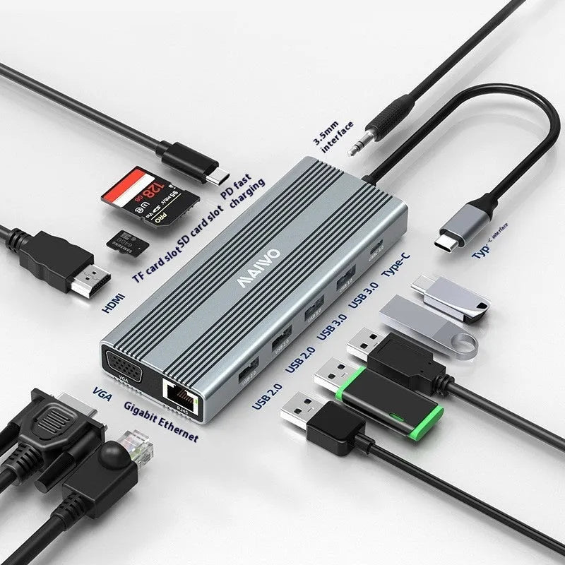 Steam Deck six-in-one docking station with aluminium shell and 15cm Type-C cable