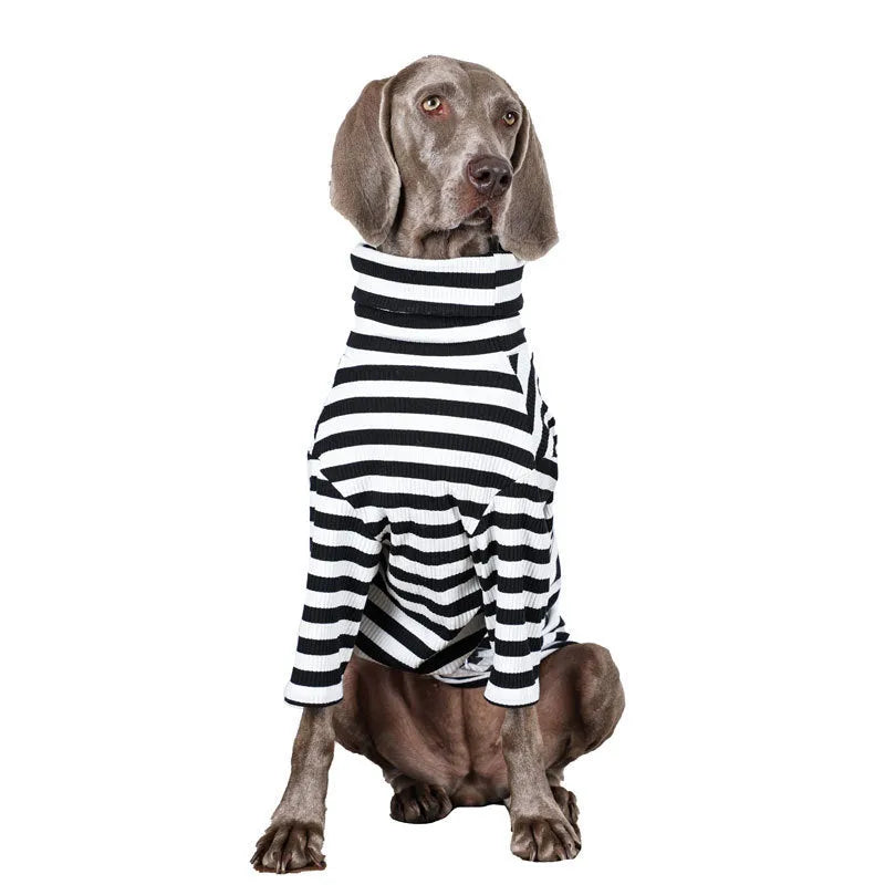 Black and white thin polyester dog vest for large dogs, multi-size from M to XXXL