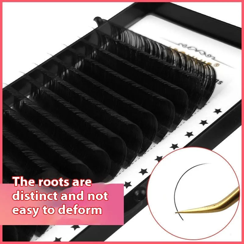 Large capacity 16-row dense false eyelashes made of mink hair on a matte round wool band.