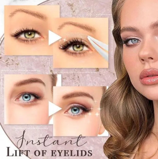 No Glue Eyelid Sticker in non-woven fabric with three size options L, M, S for a natural double eyelid effect