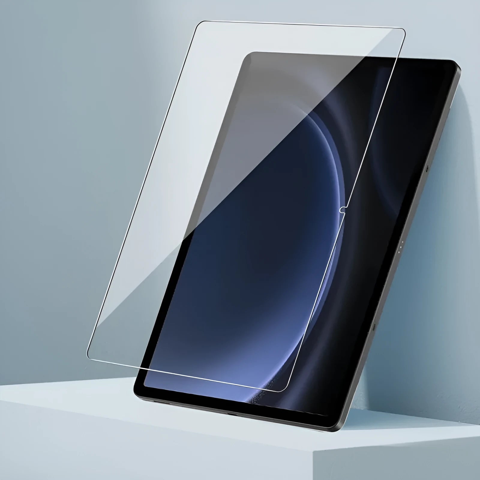 Tempered glass screen protector for Samsung Galaxy tablet with anti-fingerprint coating