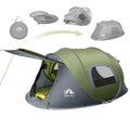 Dark green automatic pitching family camping tent suitable for two people with four-season design