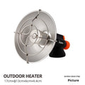 Black and orange portable camping heating stove with automatic ignition