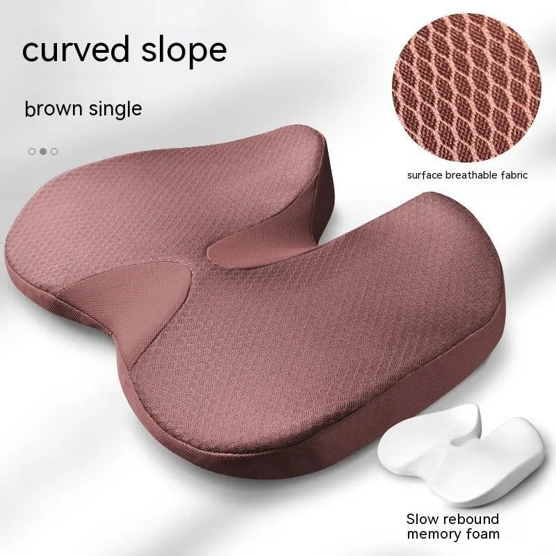 Curved bevel seat cushion for tailbone and anal support in solid colour options.
