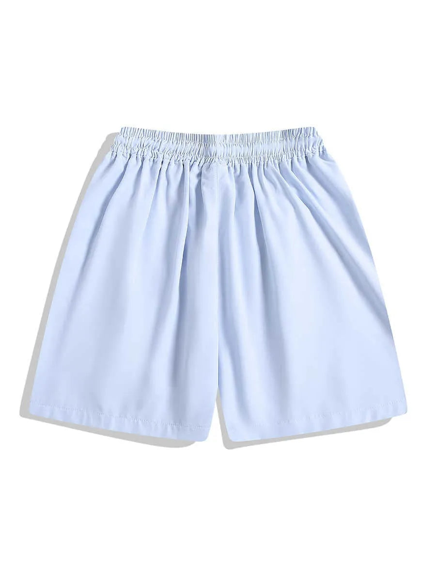 Men's black and grey quick-drying sports shorts with elastic waist and contrast colour panels for training
