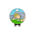 Zinc alloy golf hat clip with detailed personalised metal patterns including Dragon Year design