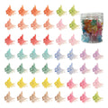 Glitter mini butterfly hair claw clips set of 50 in assorted colours, small size 0.6 inches, Y2K hair accessories