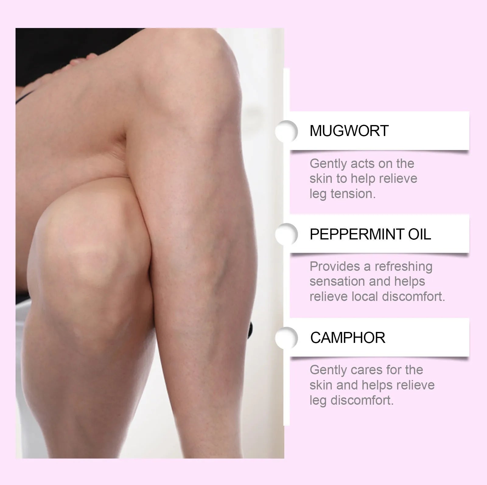 12-piece leg care patch set with plant-based ingredients for nourishing massage treatment