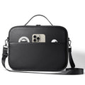 Vision Pro MR glasses storage box in black superfiber construction showing 32.5 cm dimensions