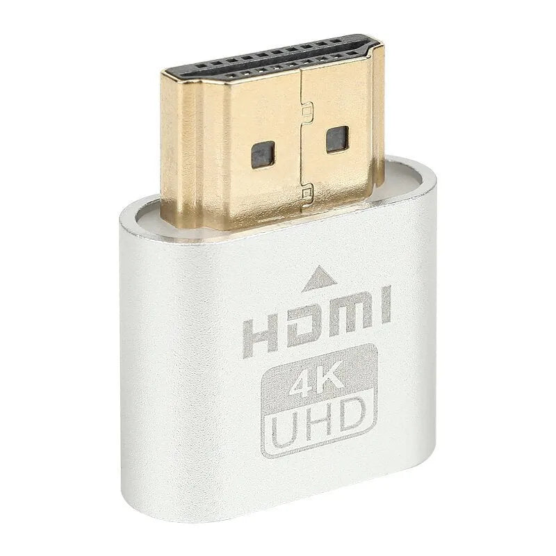 26.5mm graphics card virtual display dongle with HDMI interface in gold finish