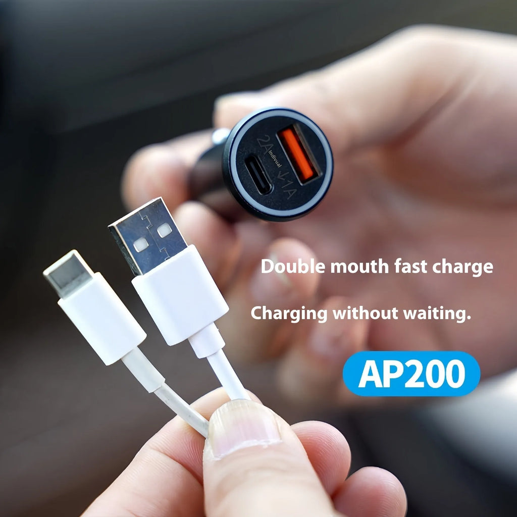 A black ABS plastic car charger locator designed to plug into a vehicle's 12V power socket.