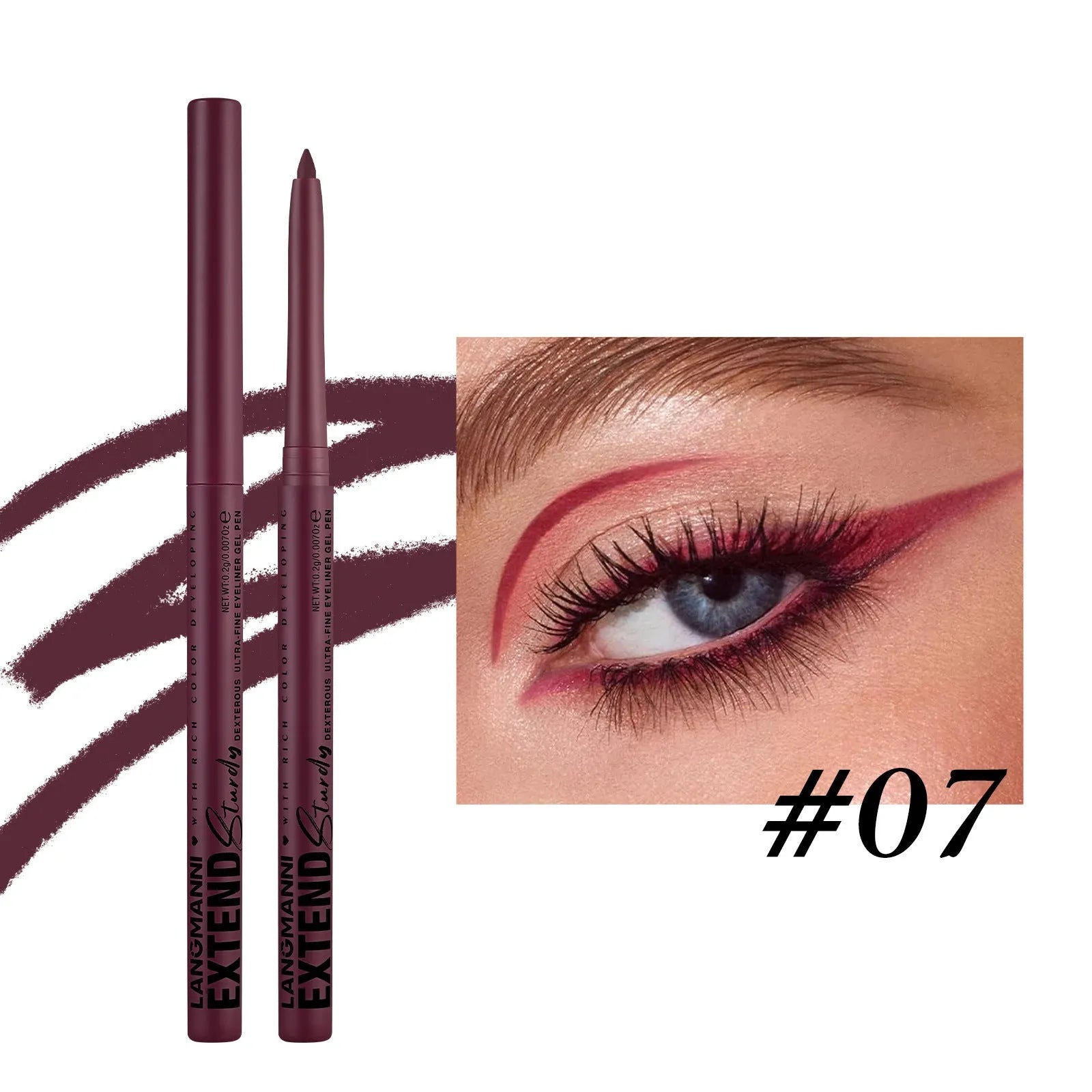 12 colourful gel glitter eyeliner pencils in waterproof formula with matte and glitter shades
