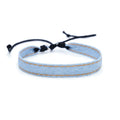 Handmade denim fabric unisex bracelet carrying strap in a cute style for travel.