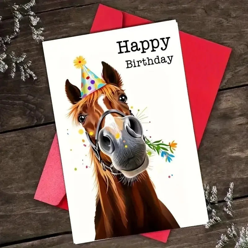 Simple modern Christmas party birthday greeting card with envelope on white background