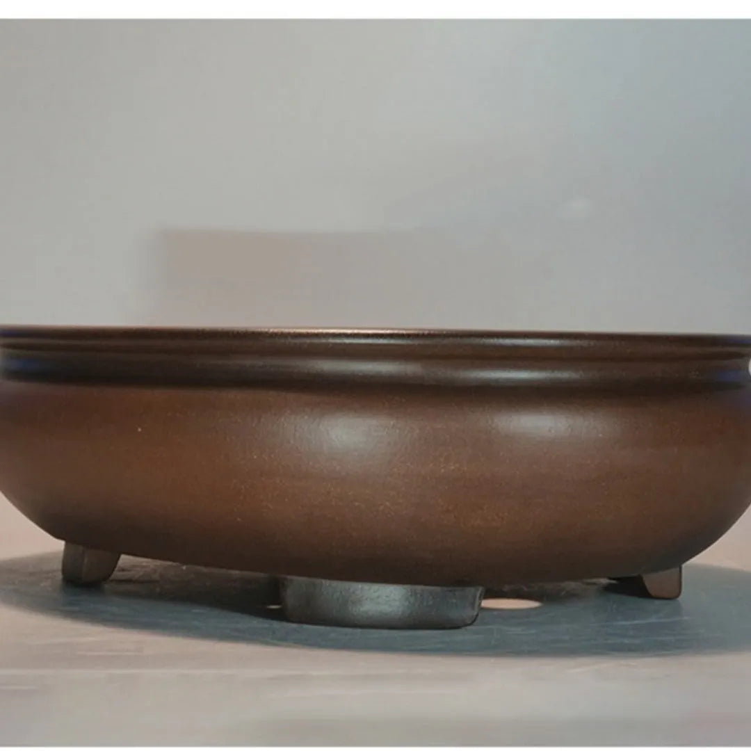 Purple clay handmade flowerpot measuring 58x47x18cm for indoor desktop plants