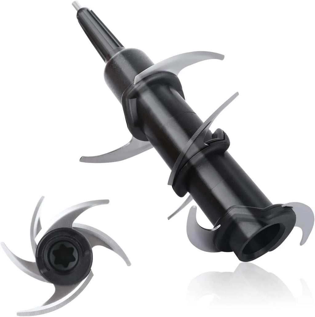 Stainless steel juicer replacement blade set with six-stack configuration and knife holder accessory