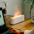 Square creative lava colourful flame desktop atmosphere humidifier and aroma diffuser