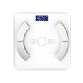 Smart Bluetooth rechargeable body fat scale in white, black or pink colour options