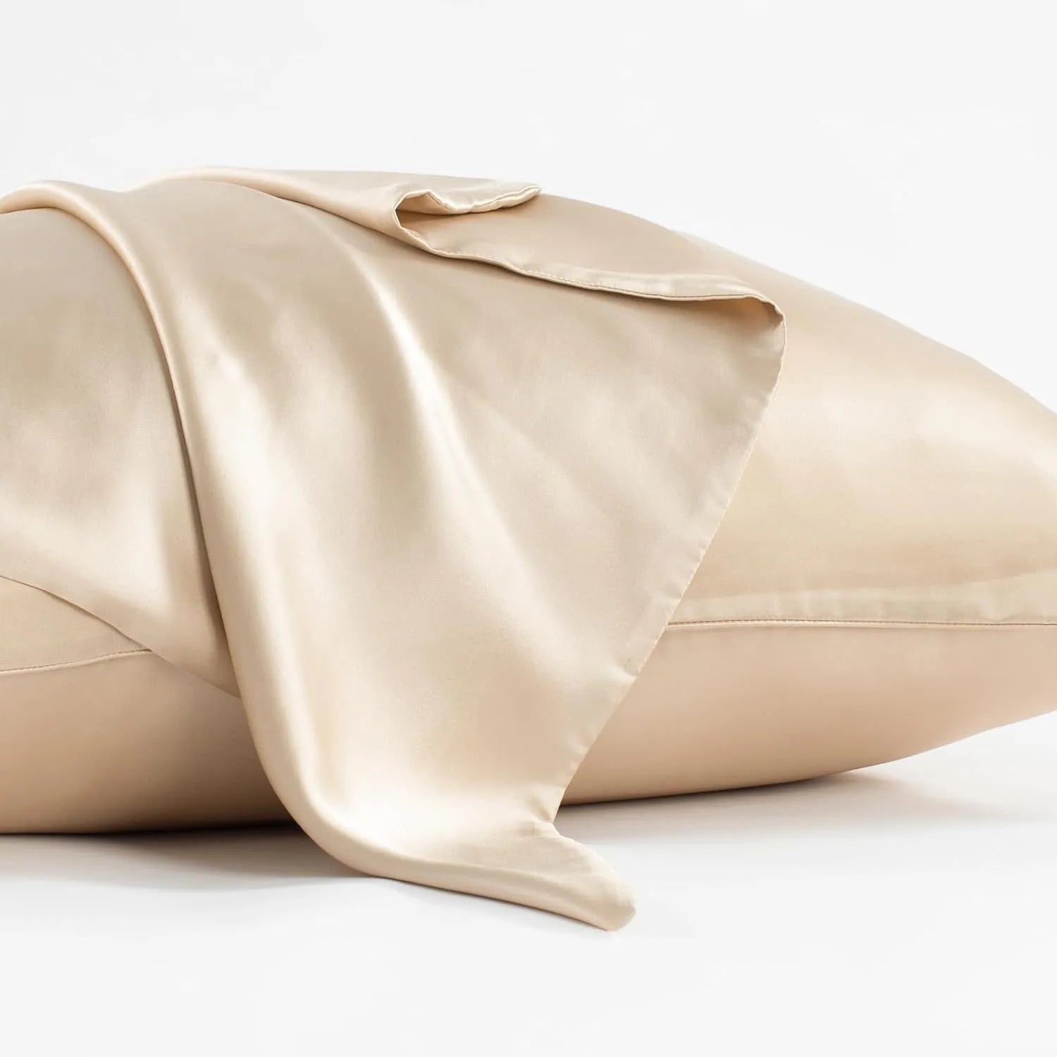 Dark grey mulberry silk envelope pillowcase laid flat, showing solid colour and clean finish.