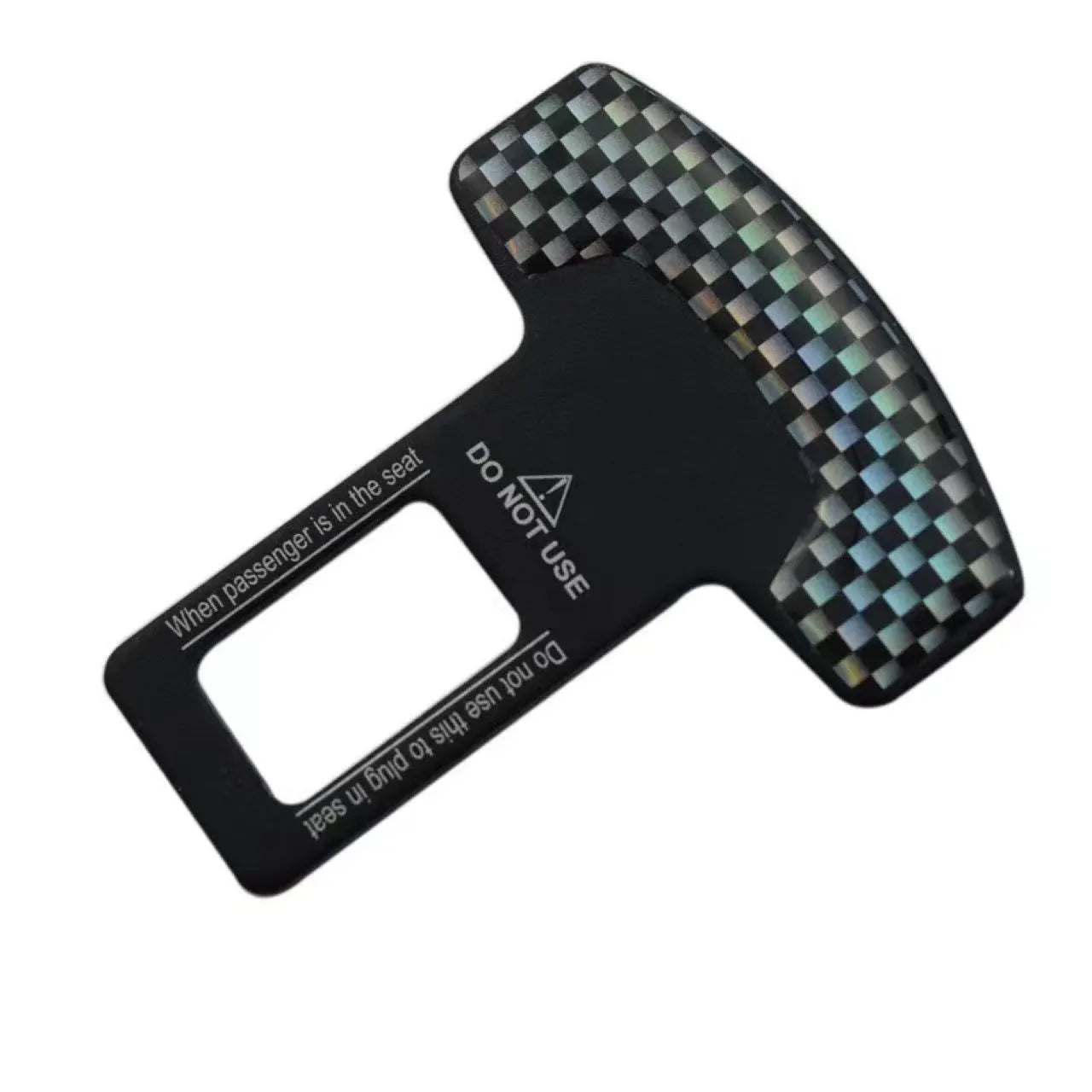 Aluminium alloy lock tongue bottle opener key chain with 2.1cm buckle pick head in frosted carbon fibre finish