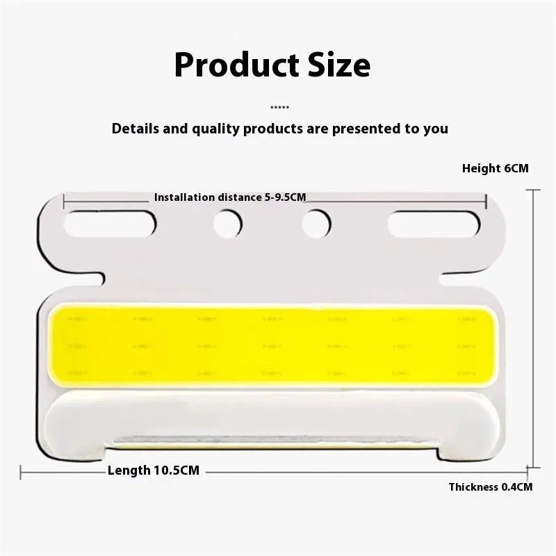Super bright COB LED truck side light with aluminium alloy waterproof housing in red, yellow, green, blue, or white.