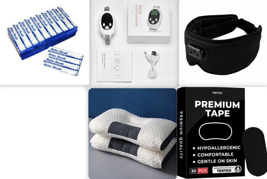 White sleep bracelet insomnia aid device with handheld remote control and USB charging cable