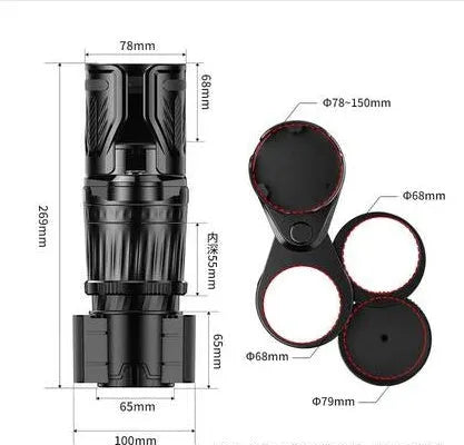 Adjustable car cup holder with retractable base in carbon fibre black finish