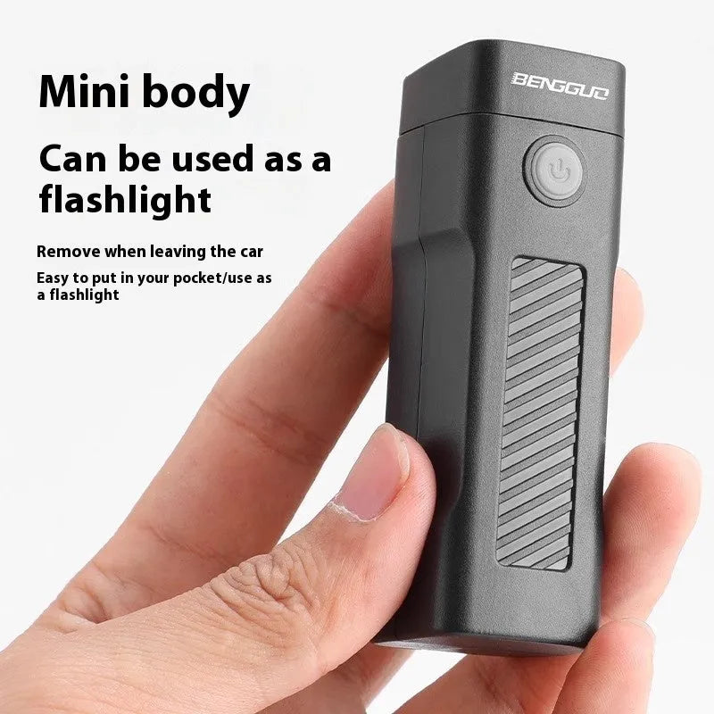 Bicycle headlight with USB charging port and quick release strap bracket for handlebar mounting