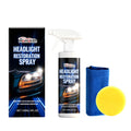 HOMONTH headlight restoration spray kit with 120ml PTFE polish bottle, sponge and polishing towel