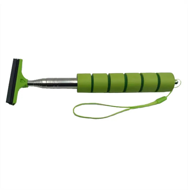 Retractable car rearview mirror wiper with stainless steel frame in multiple colour options