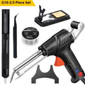 Black G102 outer soldering gun kit with integrated light, alloy body, on stand.