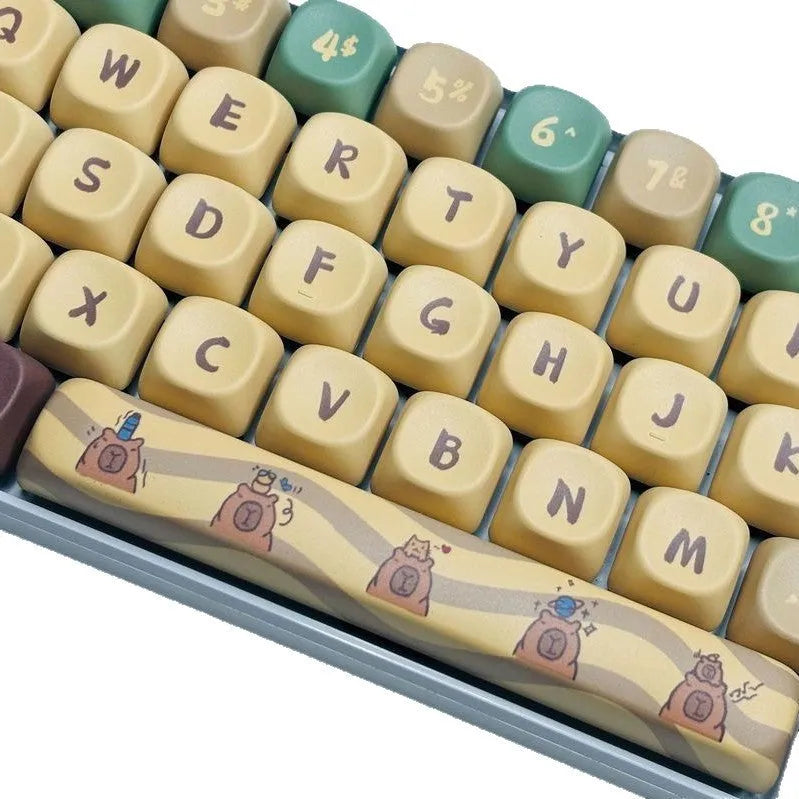 Capabala mechanical keyboard 130 keycap set with ABS plastic construction and MOA height profile