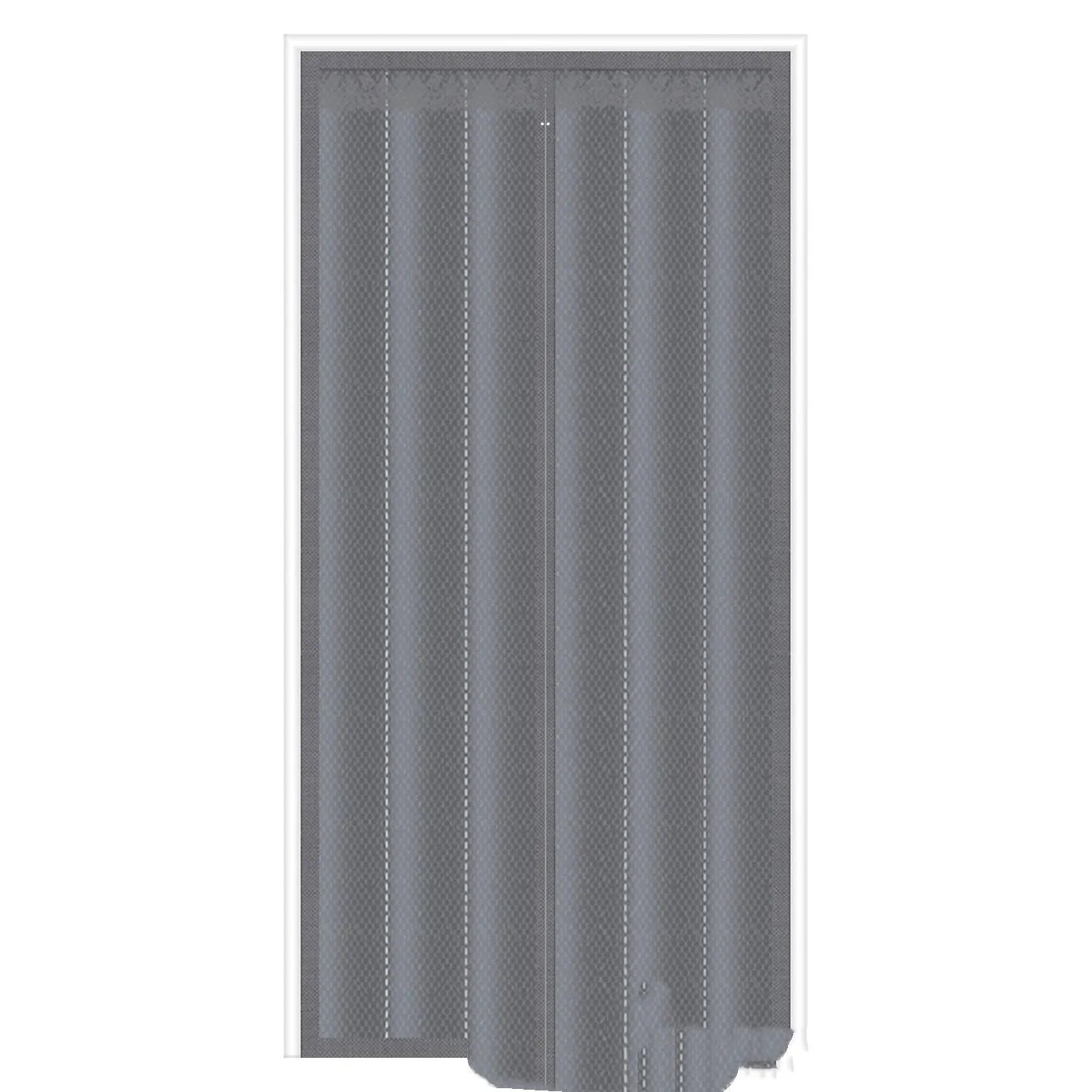 Full seam magnetic strip cotton door curtain in New Chinese style for thermal insulation