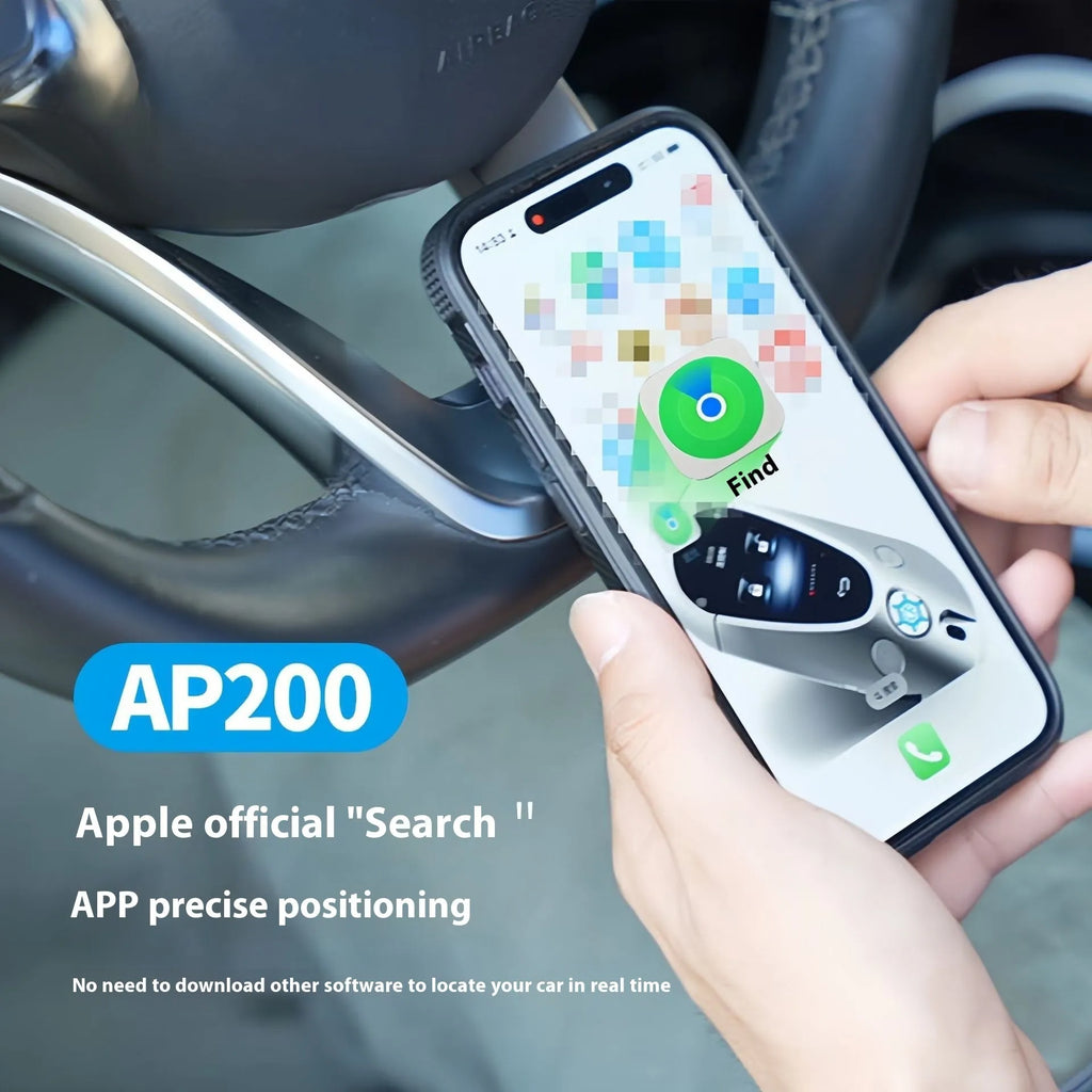 A black ABS plastic car charger locator designed to plug into a vehicle's 12V power socket.