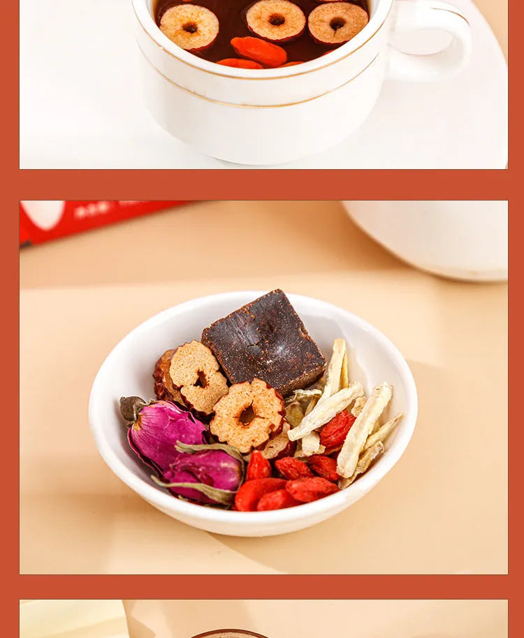 Box of brown sugar ginger red dates wolfberry herbal substitute tea 150g