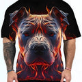3D digital print short sleeves pullover T-shirt with animal camouflage pattern on polyester blend fabric