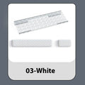 Memory foam keyboard and mouse pad with wrist rest in various colours on a desk