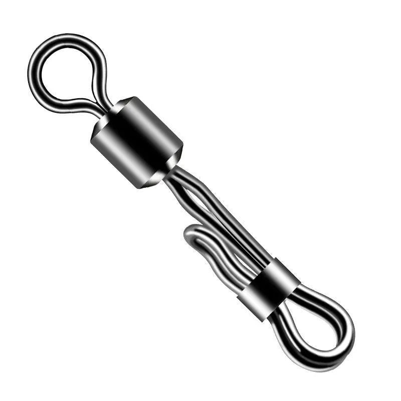 Brass quick release barrel swivel bearing with 8-word ring for fishing line changes