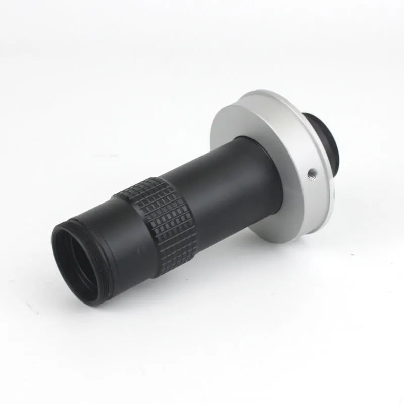 Black industrial monocular lens for camera with 30mm diameter and 84mm length