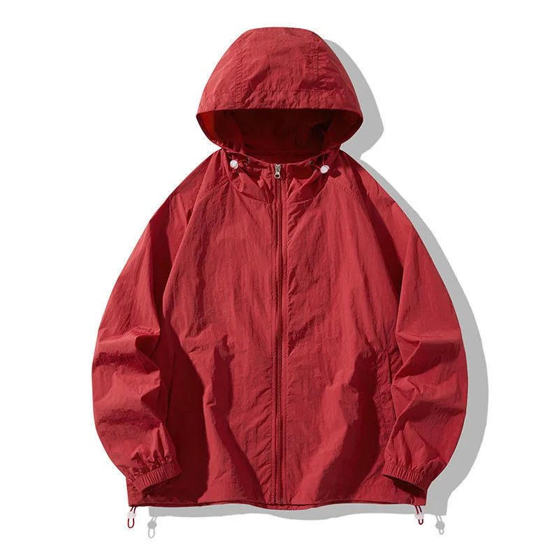 Outdoor couple sports jacket in loose fit, nylon fabric, sun-protective, eight colour options, sizes S-4XL
