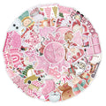 Set of 50 cute style waterproof Christmas decoration stickers ranging from 4cm to 8cm in size.