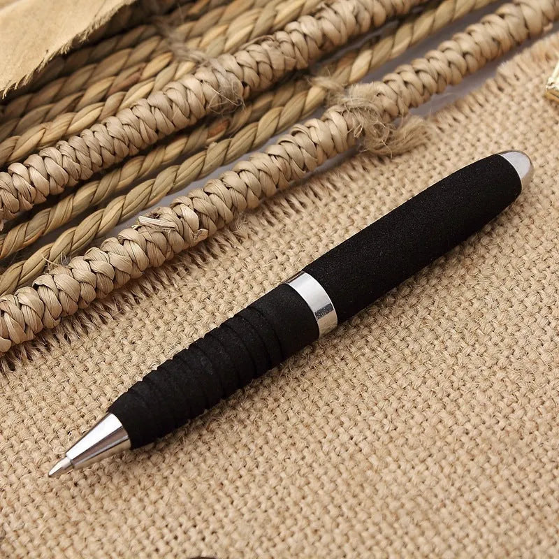 EVA metal cap mini ballpoint pen in silver showing compact 112mm size and bullet tip.