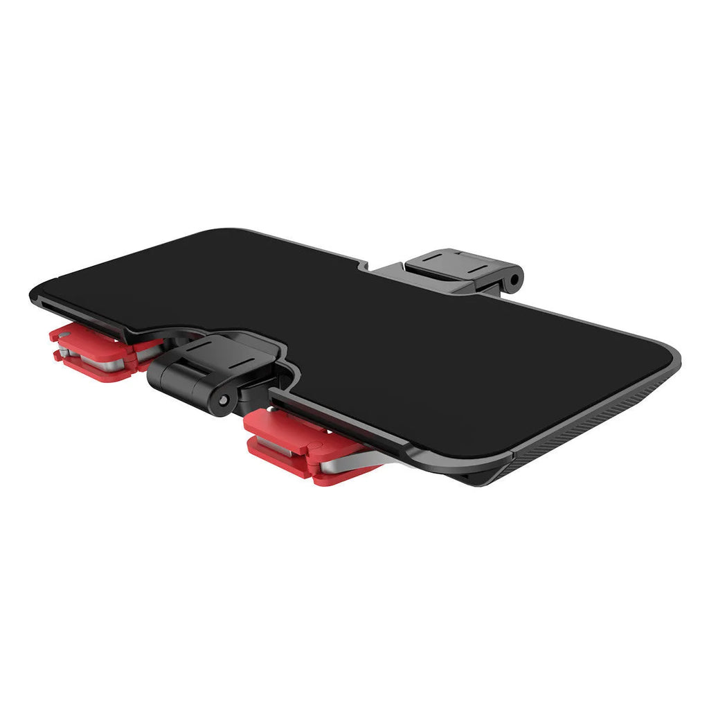 Black phone gaming trigger bracket with adjustable metal trigger and telescopic clip