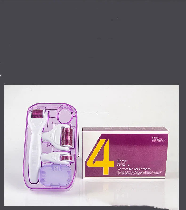 4-in-1 beauty care tool set in white purple for nursing skin care